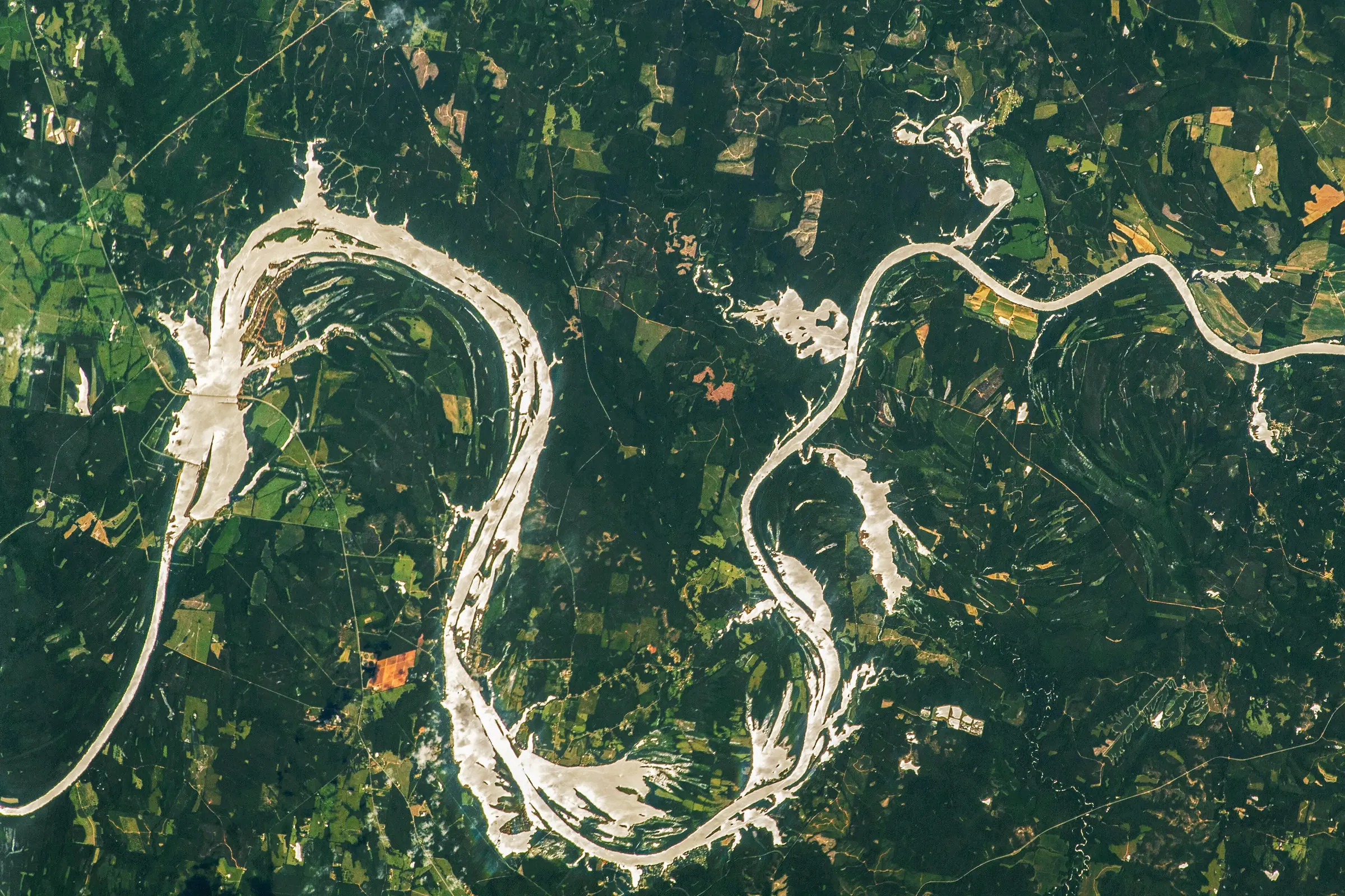 Gee's Bend on the Alabama River, Alabama (astronaut photograph)