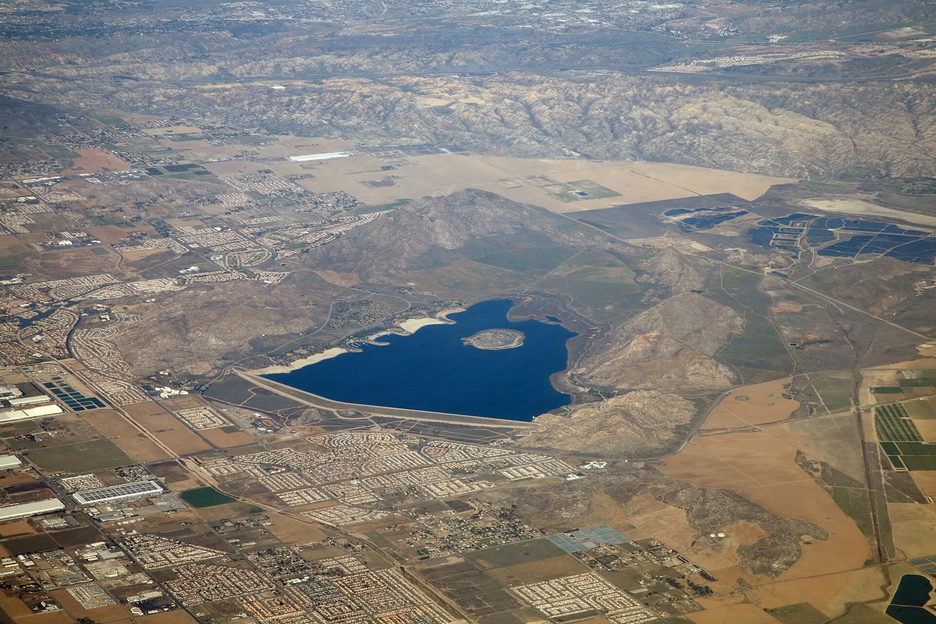 Lake Perris State Recreation Area, California (aerial view)