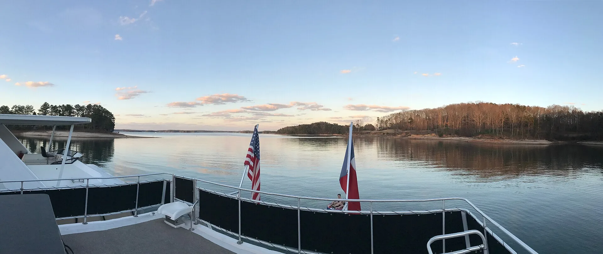 Sunset from a houseboat on Lake Sidney Lanier, Georgia