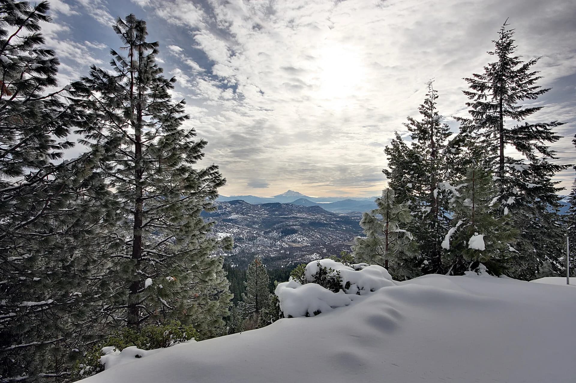 Mount Shasta in winter, Shasta-Trinity National Forest, California