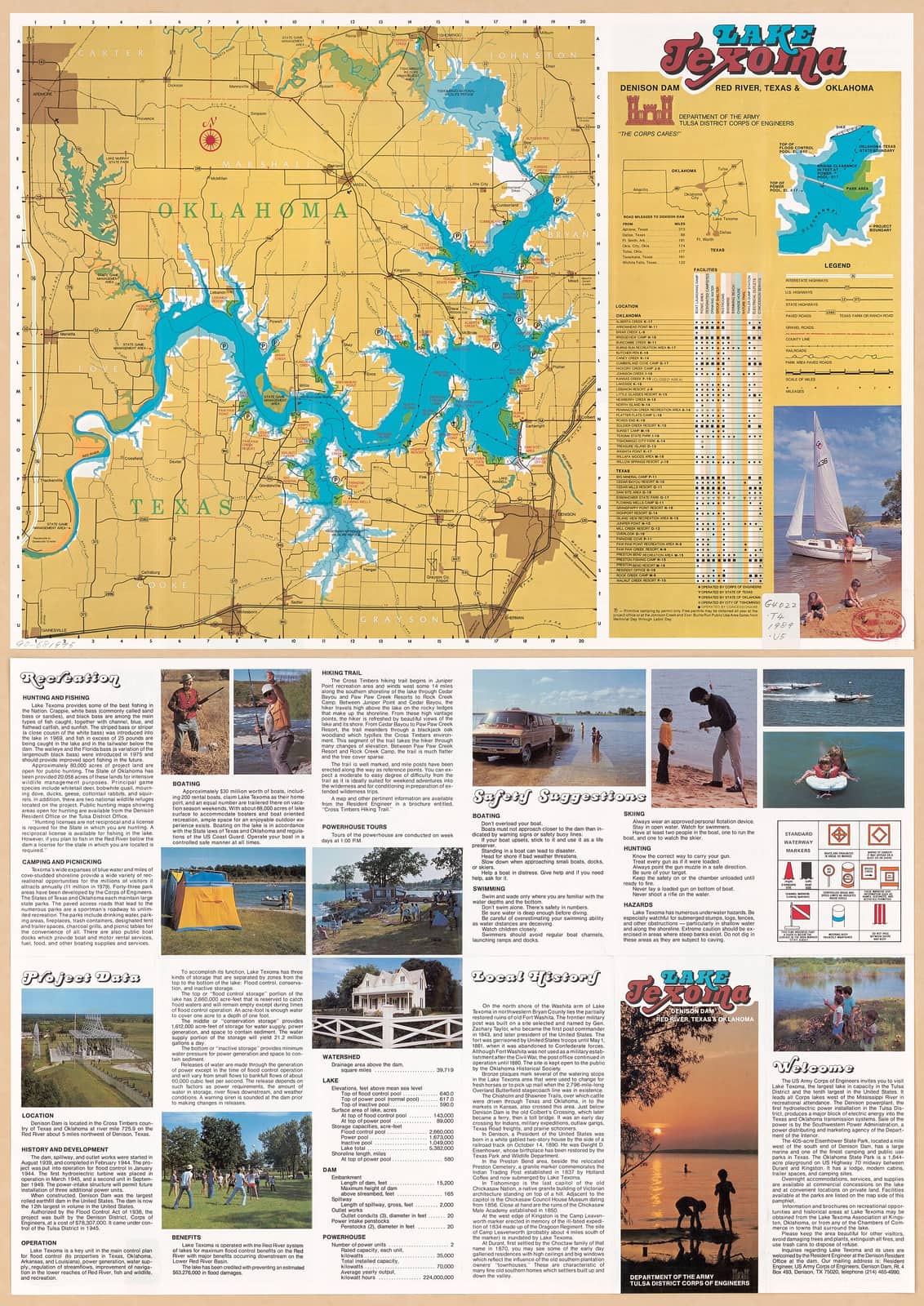 Lake Texoma - Denison Dam, Red River, Texas & Oklahoma LOC 90681975