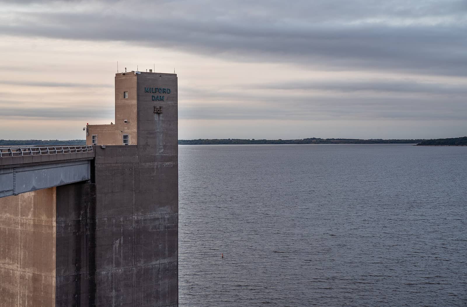 Milford Dam on the Republican River - Lake Milford Reservoir - Junction City Fort Riley